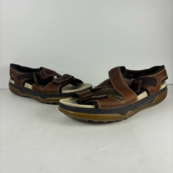 VTG Y2K Dr Martens brown leather strap sandals casual boho mens 12 main image 9